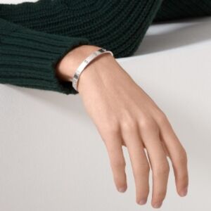 Cartier 18K Diamond Open Love Classic White Gold Bangle Bracelet 🎁